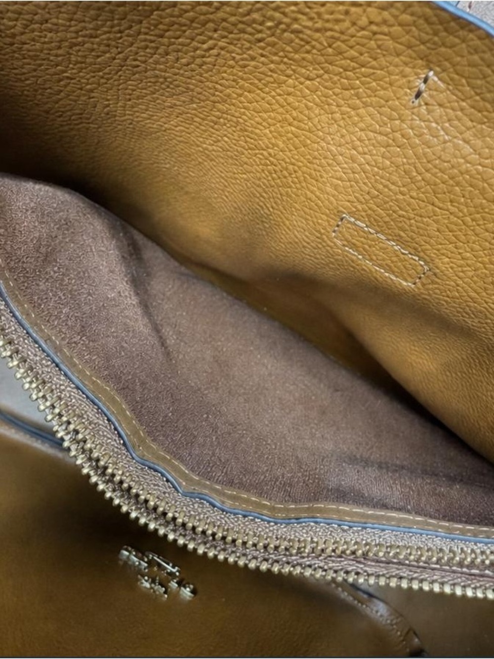 Coach Suede Hobo Shoulder Bag in Tan and Brown - Picture 5 of 8